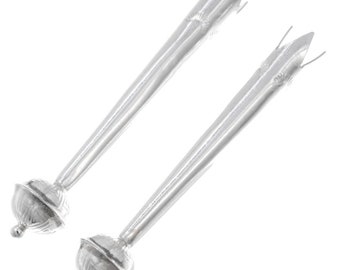 Large Sterling Silver Bolo Tips for 8-Ply Cords Priced Per Pair 0126
