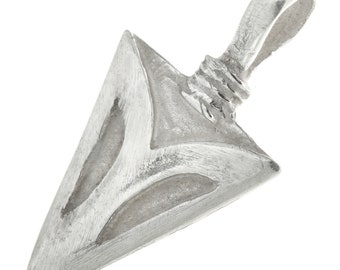 Sterling Silver Arrowhead Charm Pendant 7/8" 6459 - Indian Jewelry Supplies