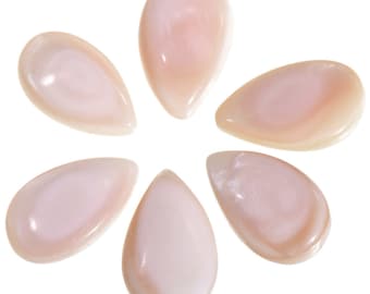 Pink Shell Cabochons Pear Shape 8mm x 13mm 0015 - Indian Jewelry Supplies