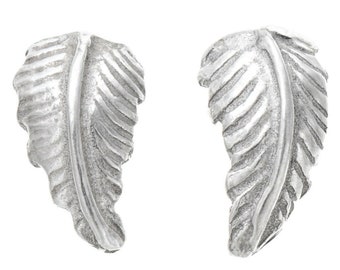 Small Curved Leaf Set Sterling Silver Jewelry Decorations 11mm 6137