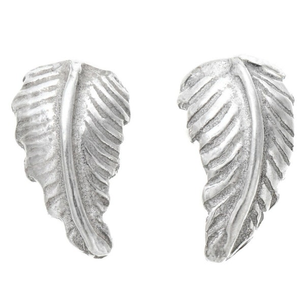 Small Curved Leaf Set Sterling Silver Jewelry Decorations 11mm 6137