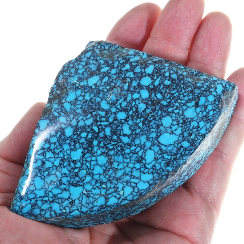 Lander Blue Spiderweb Turquoise Gibbsite Rough 0022 Etsy