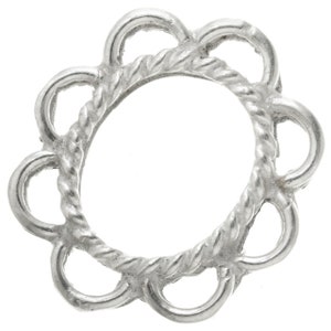 Sterling Silver Twistwire Frame for 8mm x 10mm Stones 6166 - Indian Jewelry Supplies