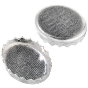 Sterling Silver Oval Serrated Bezel Cups 8x10mm Bezel Cups 0005- Indian Jewelry Supplies