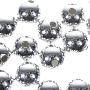 Sterling Silver Beads Seamless 6mm Package of 25 6006 - Indian Jewelry Supplies