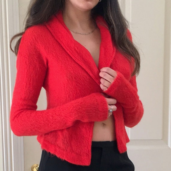 Red Kenzo Wrap Sweater
