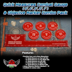9 Inch Quick Measures Combat Gauge & Objective Marker Combo Pack
