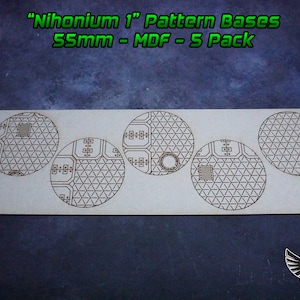 Nihonium 1 Pattern Bases - 55mm - MDF - 5 Pack
