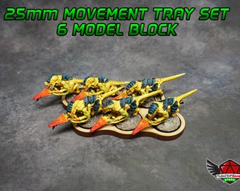 25mm Movement Tray Set - 6 Model Block
