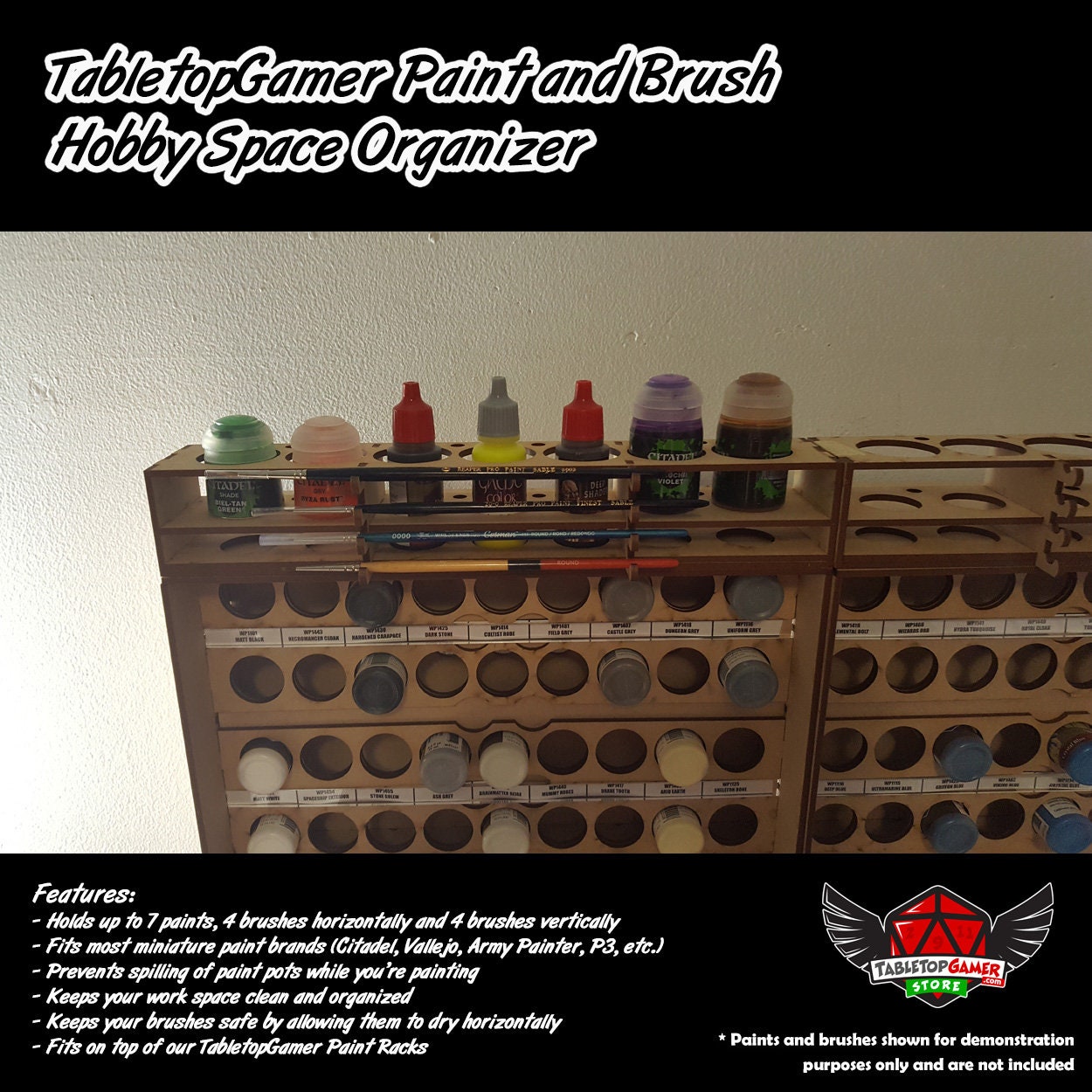 TTG Modular Hobby Brush & Tools Organizer and 2 Drawer Unit 