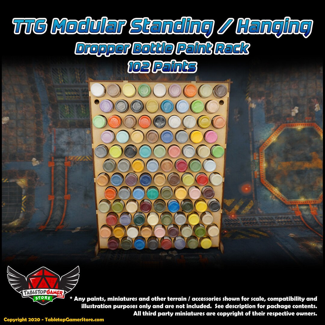 TTG Modular Standing/hanging Dropper Bottle Paint Rack - 102 Paints - Etsy