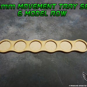 25mm Movement Tray Set - 6 Model Row