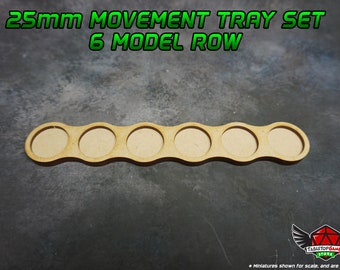 25mm Movement Tray Set - 6 Model Row