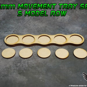 25mm Movement Tray Set - 5 Model Row