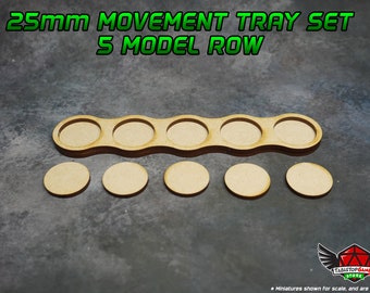 25mm Movement Tray Set - 5 Model Row