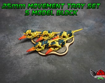 25mm Movement Tray Set - 5 Model Block