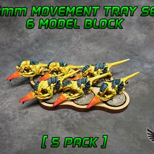 25mm Movement Tray Set - 6 Model Block [5 Pack]