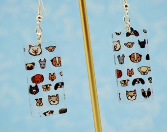 Dog Faces Acrylic Earrings