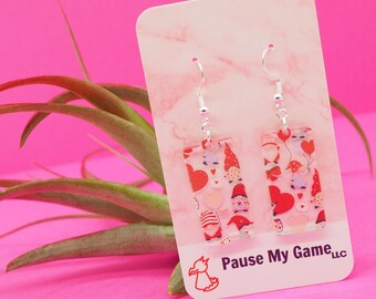 Valentine's Day Gnome Earrings