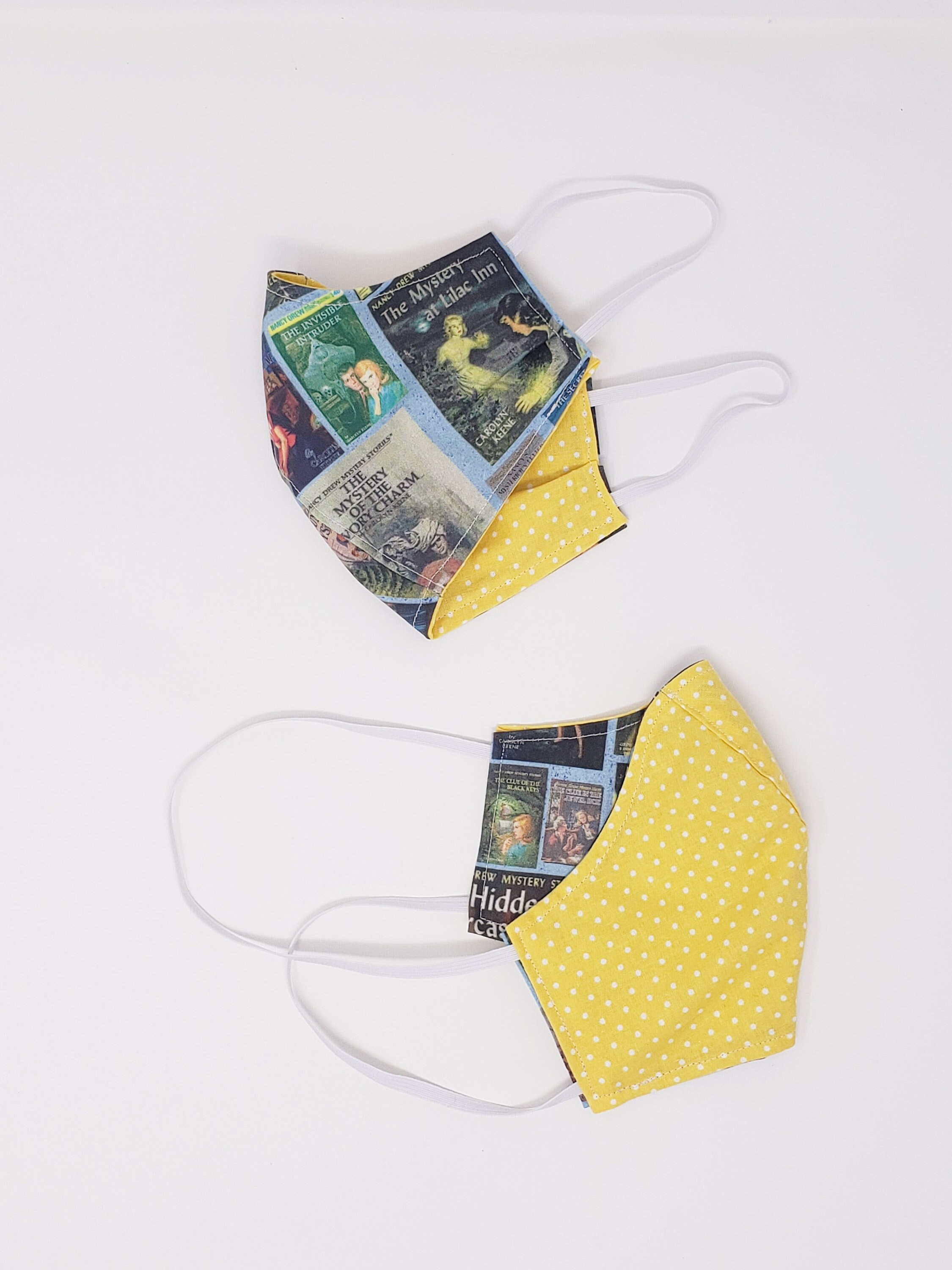 Girl Detective Mystery Book Covers, Nancy, Reversible Reusable Face M…