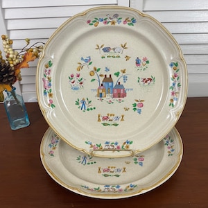 International Heartland 12in Chop Plate, Round Platter, Lg Dinner Plate, Farmhouse Kitchen, Thanksgiving Serving Dish, SOLD INDIVIDUALLY