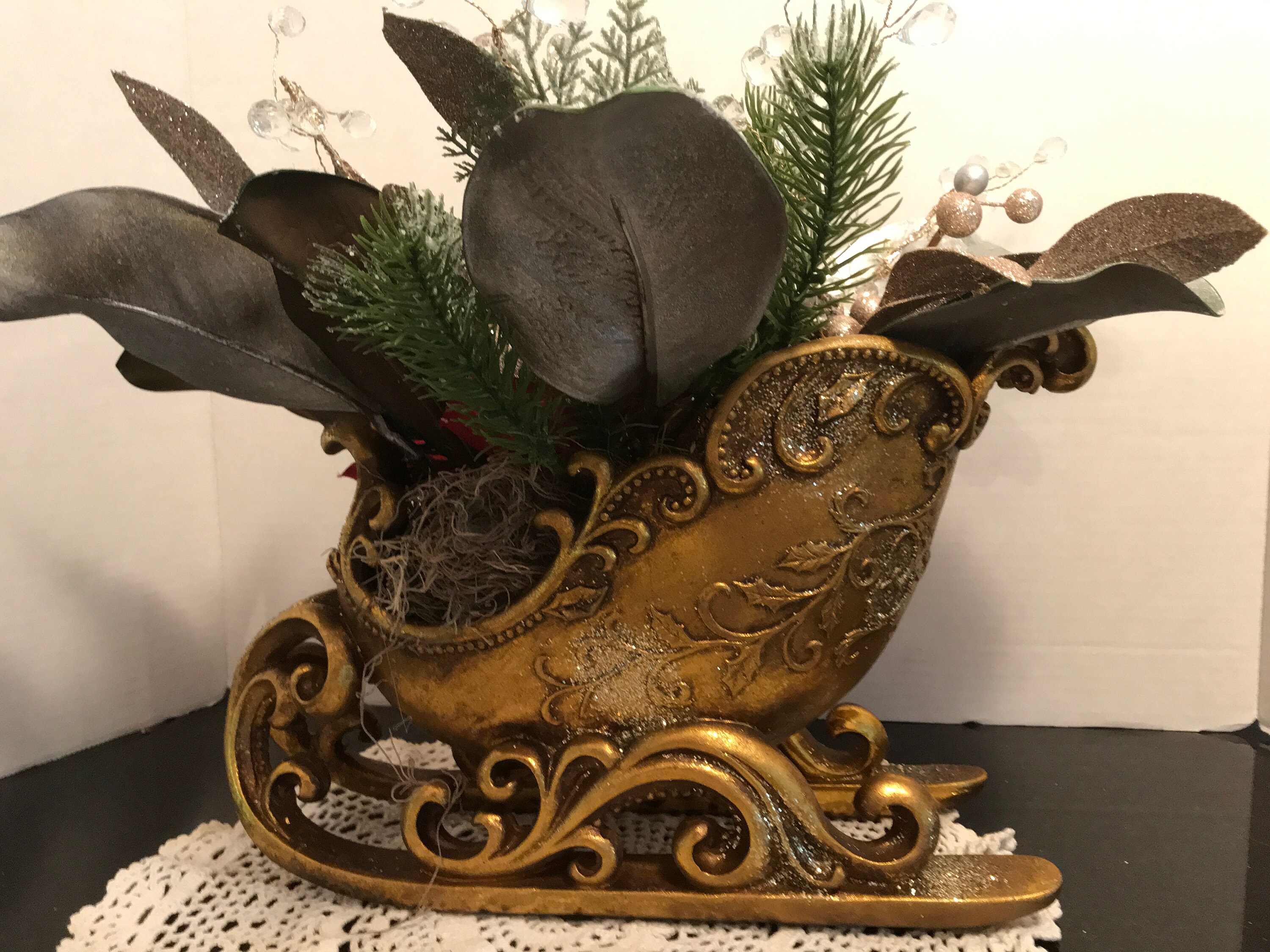 Christmas Sleigh Holiday Decor Christmas Decor Great for | Etsy