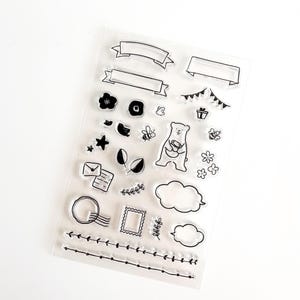 Tampon transparent pour carte postale