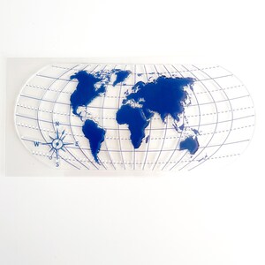 Tampon transparent carte du monde