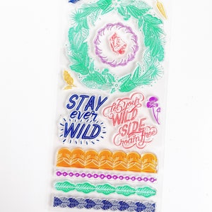 Stay Wild clear stamp