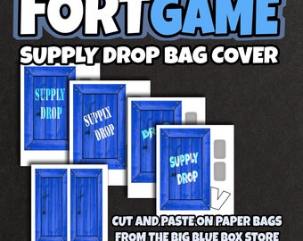 Fortnite Printable Etsy - printable fortgame supply drop bag covers