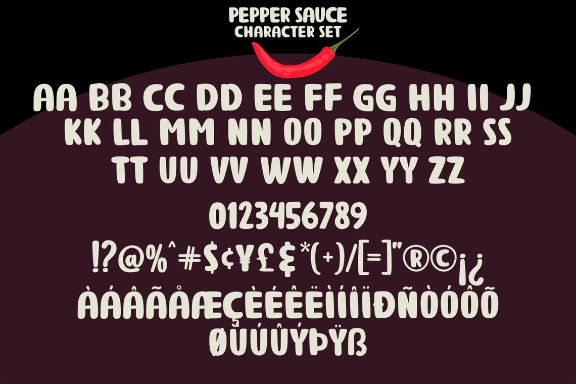 Pepper In Script Pepper Sauce Font - Bold Font, Handwritten Font, Display Font, Title ...