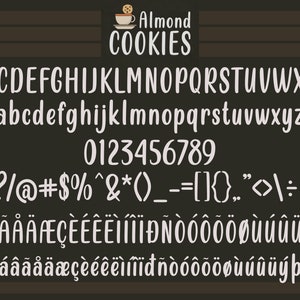 Almond Cookies Font - Cute Font, Display Font, Font for Kids, School ...