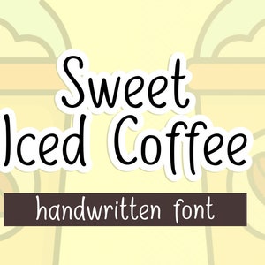 Sweet Iced Coffee Font - Police manuscrite, Police thin, Marker Font, Tall Font, Font for Crafting, Crafty Font, Quirky Font