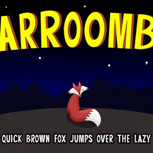 Barroomba Font - Display Font, All Caps font, Comic Font, Cartoon Font, Crafty Font, Thick Font, Handwritten Font, Sticker Font, Poster Font
