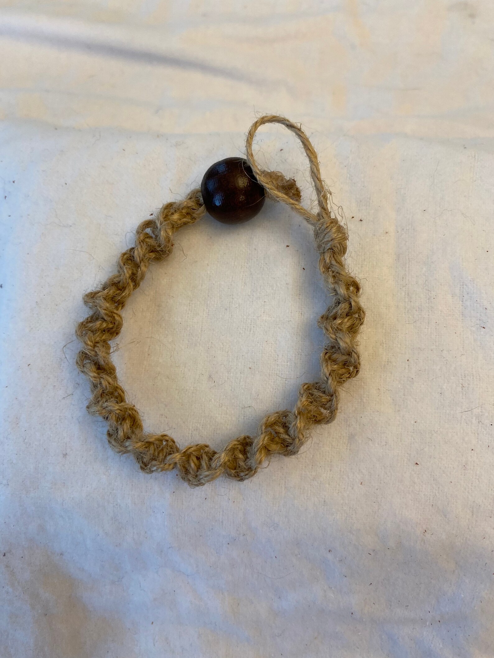 Brown Woven Macrame Hemp Cord Spiral Bracelet 8in Etsy