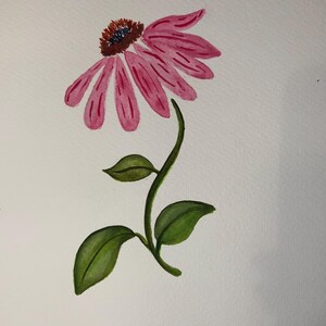 Pink Flower in Watercolor