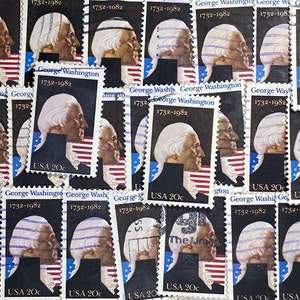 Art du timbre, George Washington, 20 cents, États-Unis, timbres oblitérés