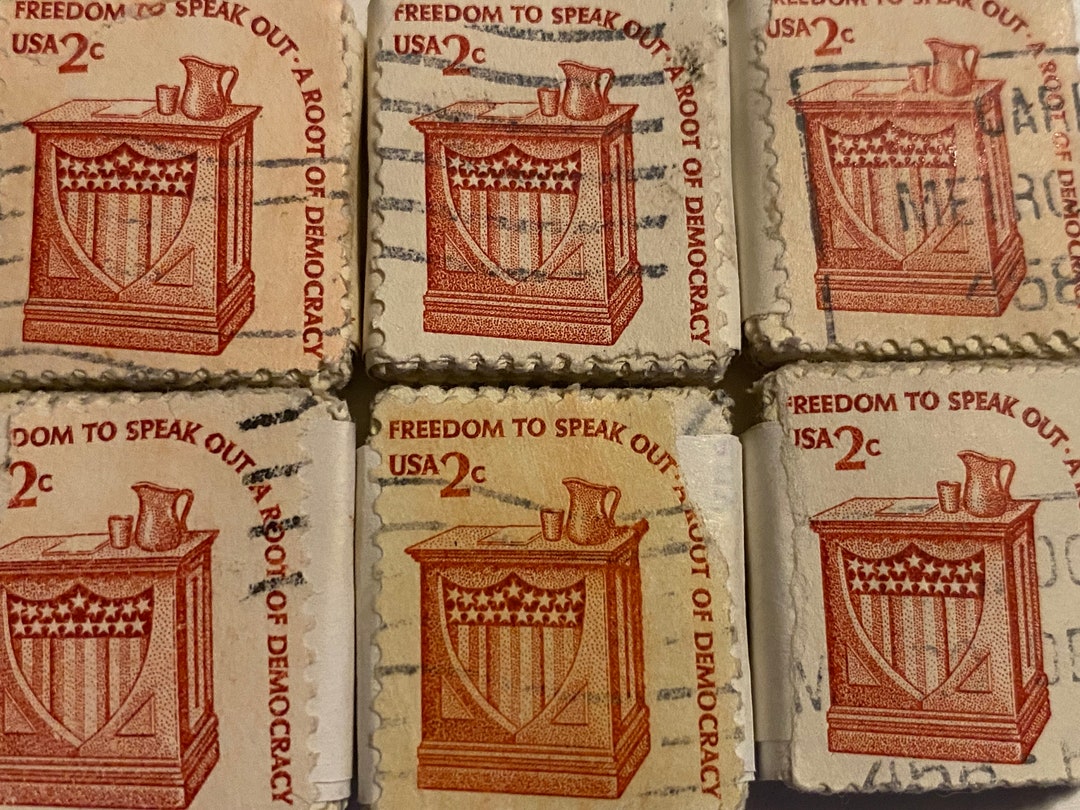Stamp Art, Freedom to Speak Out, A Root of Democracy, U.S. Postage, 2