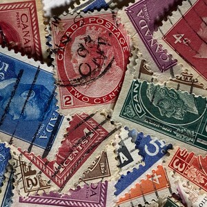 Sellos vintage de Canadá - 50 sellos diferentes 1900's - 1980's