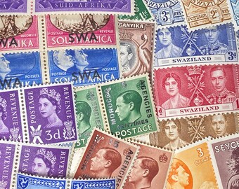 ヴィンテージ イギリス連邦切手 - 25種類のミント切手 1920年代～1960