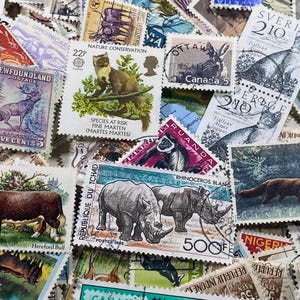 Vintage Topical Animal Stamps - 100 Different Stamps 1960&#39;s - 1990&#39;s