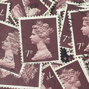 Stamp Art, Bourgogne, GB, Commonwealth britannique, frais de port, occasion, machine, reine Elizabeth II, 7 p