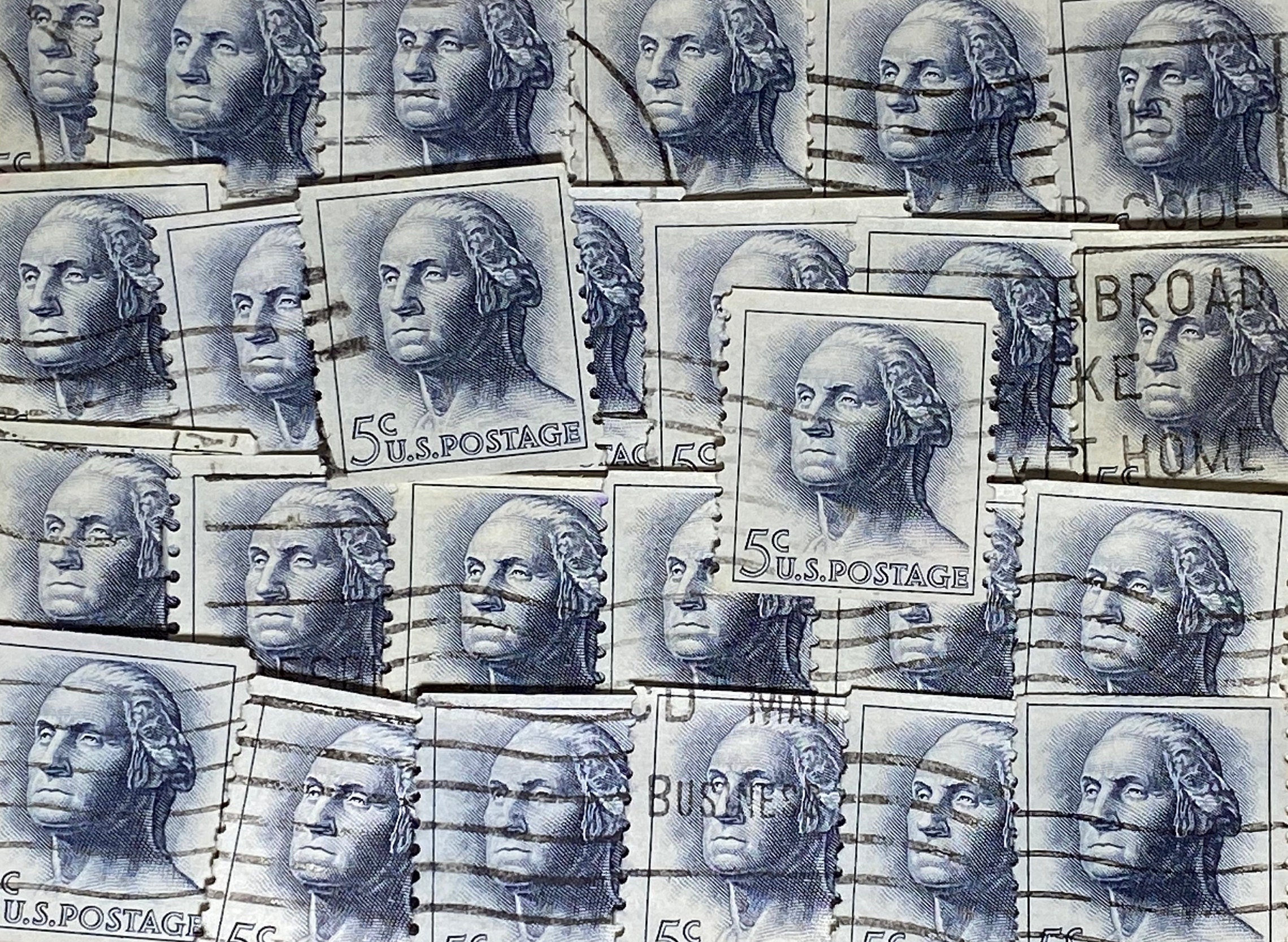 Washington 5 cent blue stamp - Etsy 日本