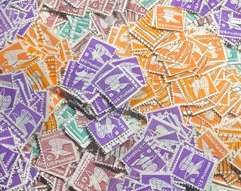 Vintage USA USPS Eagle used stamps