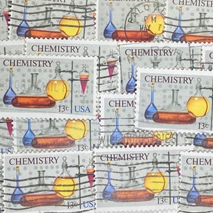 Arte de sellos, Química, 13 centavos, EE. UU., Sellos usados grandes