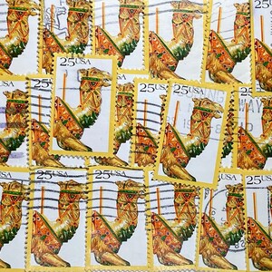 Stamp Art, Carousel Camel, 25 centesimi, Stati Uniti, francobolli usati