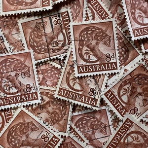 Stamp Art, Tiger Cat, 8 Decimal, Australien, gebrauchte Stempel