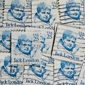 Arte de sellos, Jack London, 25 centavos, EE. UU., sellos usados
