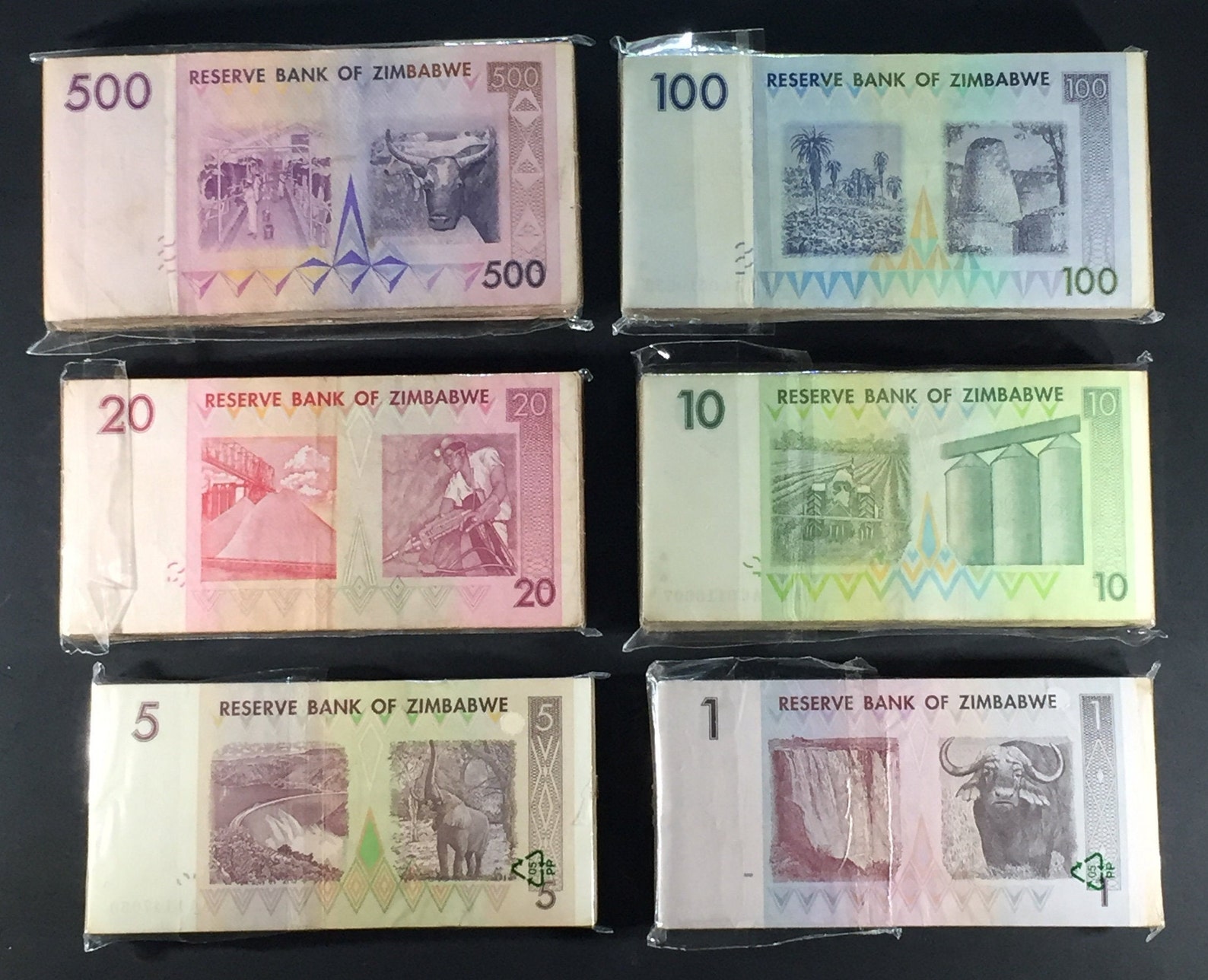 Zimbabwe Banknotes hyperinflation 20 used banknotes 1 Etsy