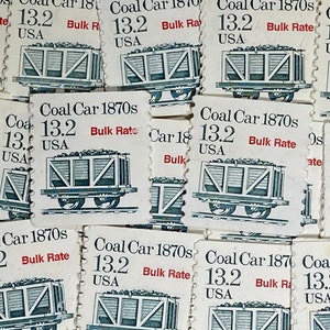 Stamp Art, kolenwagen jaren 1870, bulktarief, 13,2 cent, VS, gebruikte postzegels